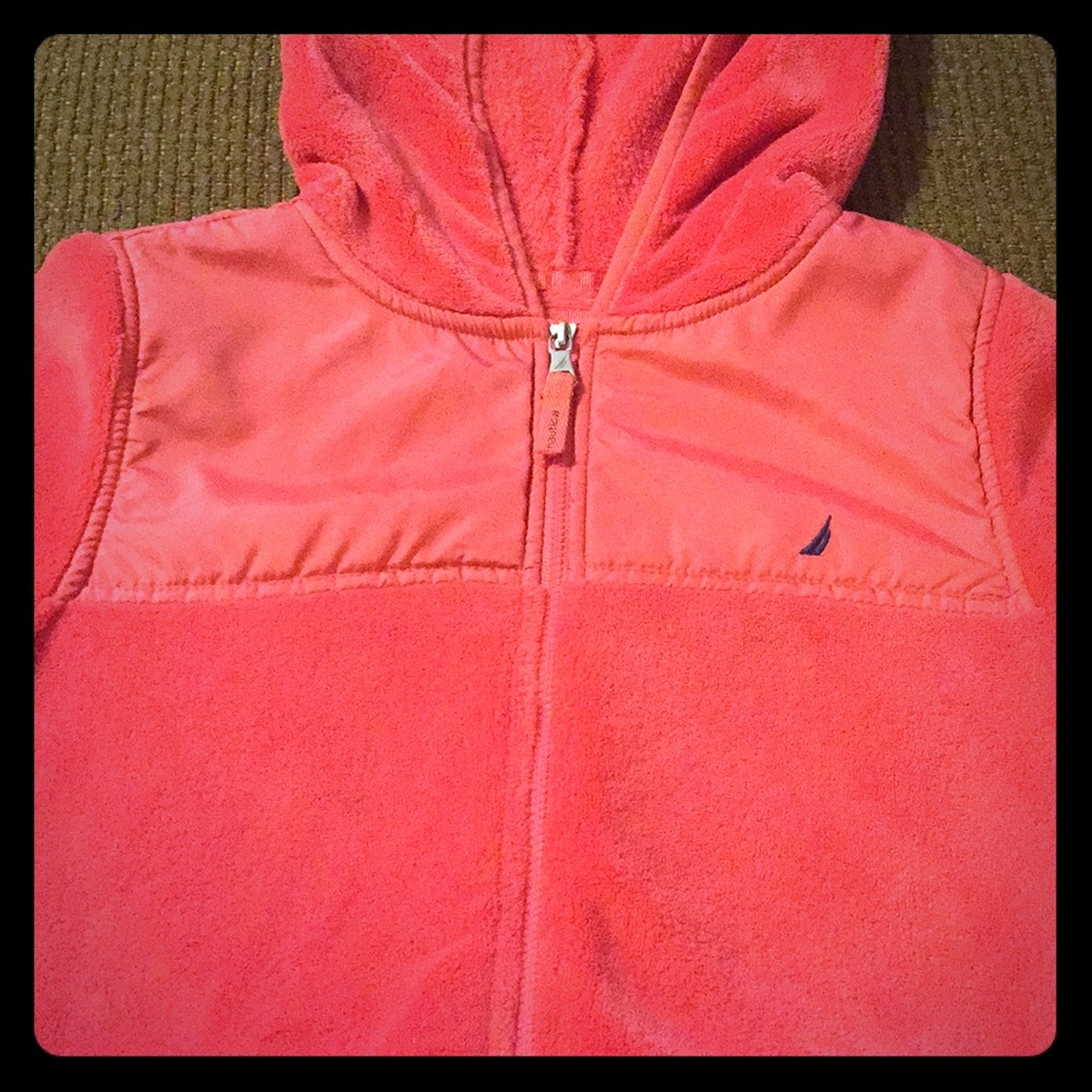 Nautica Pink Fleece Hoodie Jacket